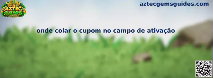 Onde colar o cupom no campo de ativação